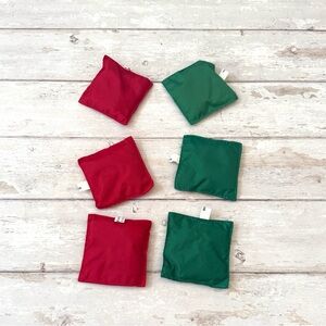 Set of 6 Cornhole Game Hackensack’s Beanbags Toss Games Red & Green 3 of each